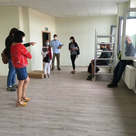 Neuer Kindergartenraum in der Alten Schule in LIndau; Begehung